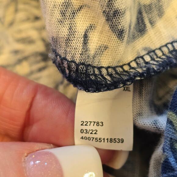 Croft & Barrow Top Womens XXL Multicolor 3/4 Sleeve Paisley Print Maximalist - Picture 4 of 8